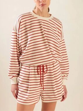 FreeMarket lover girl French terry pullover and matching shorts